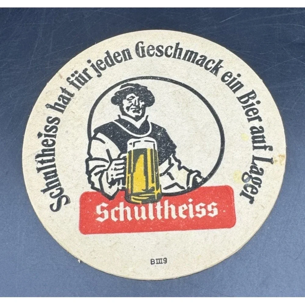 Vintage German Beer Coaster Schultheiss Berlin 1979 Deutschlandhalle